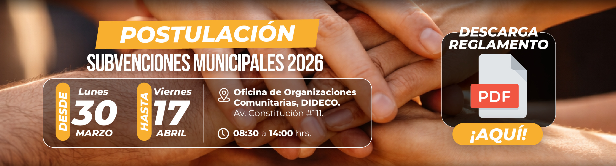 Postulación subvenciones